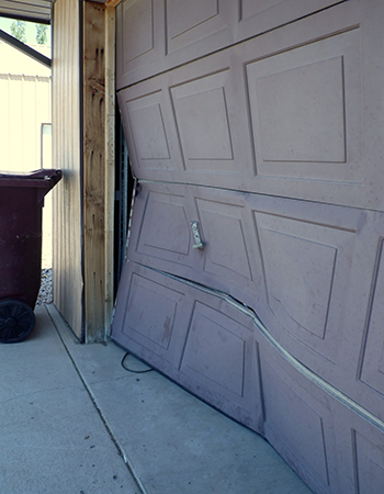 garage door damaged panels